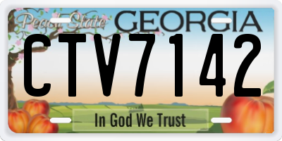 GA license plate CTV7142