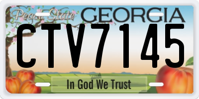GA license plate CTV7145