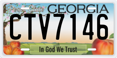 GA license plate CTV7146