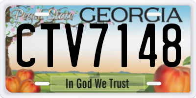 GA license plate CTV7148