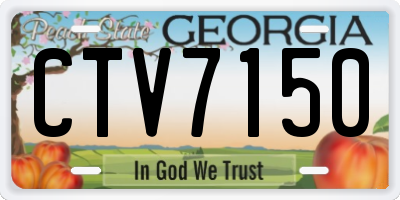 GA license plate CTV7150