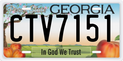 GA license plate CTV7151