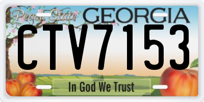 GA license plate CTV7153