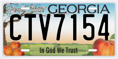 GA license plate CTV7154
