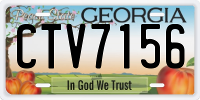 GA license plate CTV7156