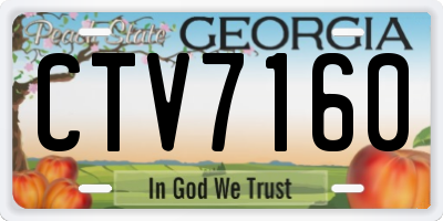 GA license plate CTV7160