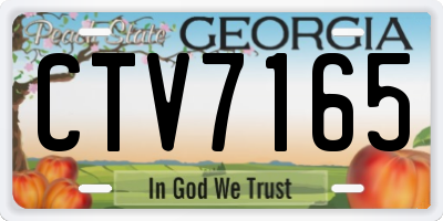 GA license plate CTV7165
