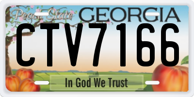 GA license plate CTV7166