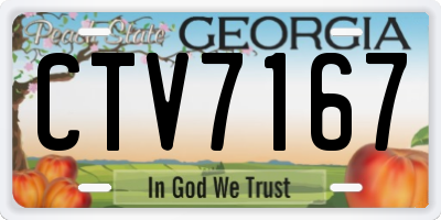 GA license plate CTV7167