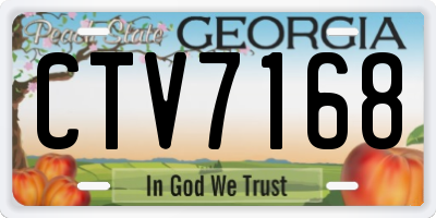 GA license plate CTV7168