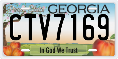 GA license plate CTV7169
