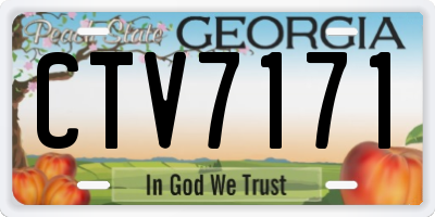 GA license plate CTV7171