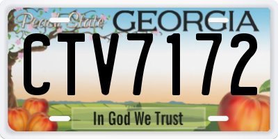 GA license plate CTV7172