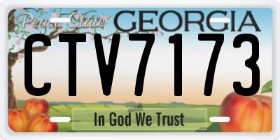 GA license plate CTV7173