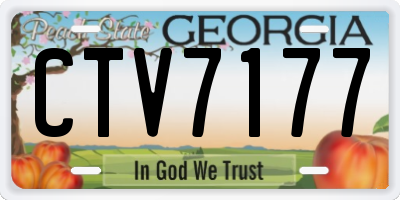 GA license plate CTV7177
