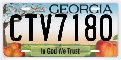GA license plate CTV7180