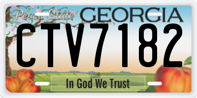 GA license plate CTV7182