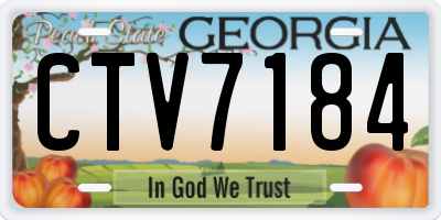 GA license plate CTV7184
