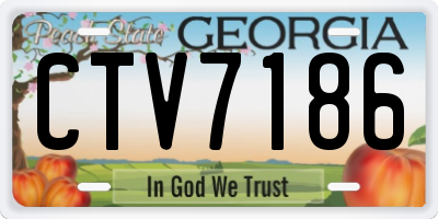 GA license plate CTV7186