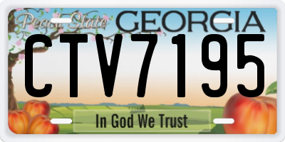 GA license plate CTV7195