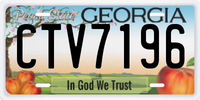 GA license plate CTV7196