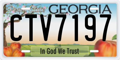 GA license plate CTV7197