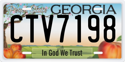 GA license plate CTV7198