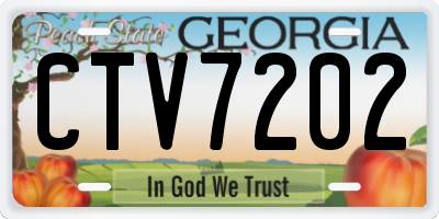 GA license plate CTV7202