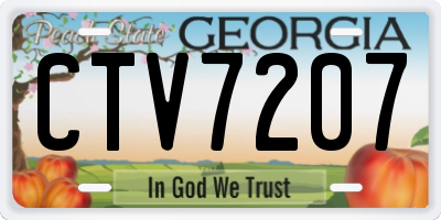 GA license plate CTV7207