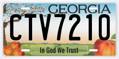 GA license plate CTV7210