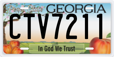 GA license plate CTV7211