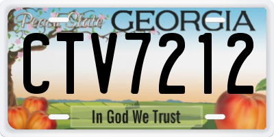 GA license plate CTV7212