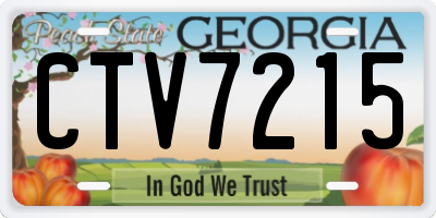 GA license plate CTV7215