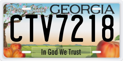 GA license plate CTV7218