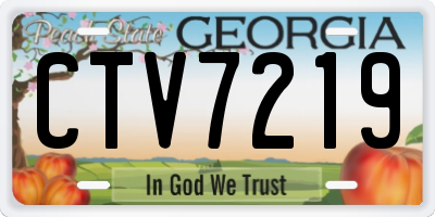 GA license plate CTV7219