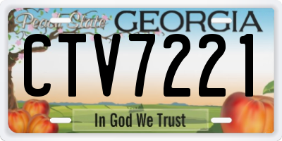 GA license plate CTV7221