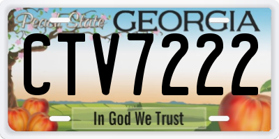 GA license plate CTV7222