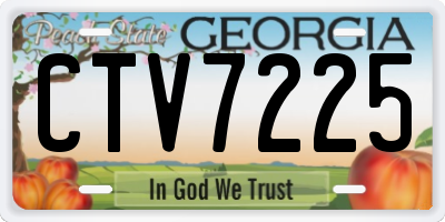 GA license plate CTV7225