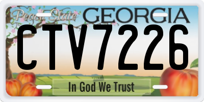 GA license plate CTV7226
