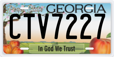 GA license plate CTV7227