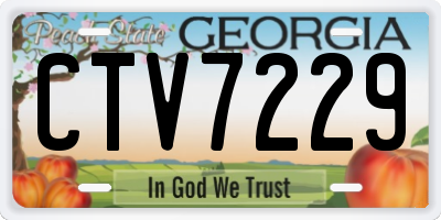 GA license plate CTV7229