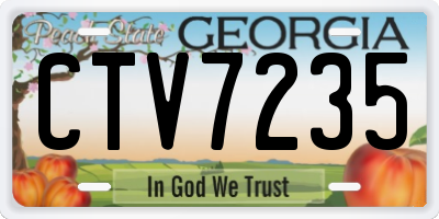 GA license plate CTV7235