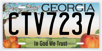 GA license plate CTV7237