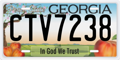 GA license plate CTV7238