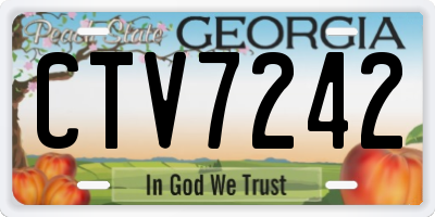 GA license plate CTV7242