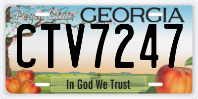GA license plate CTV7247