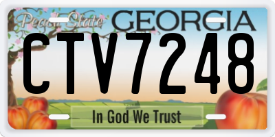 GA license plate CTV7248