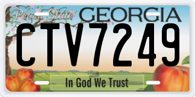 GA license plate CTV7249