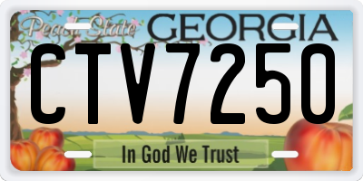 GA license plate CTV7250