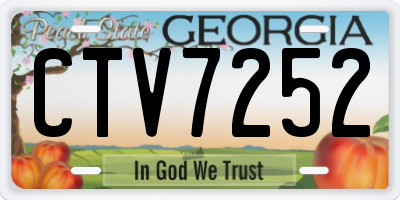 GA license plate CTV7252